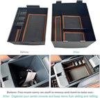 CDEFG for 2022-2026 Maverick Truck Center Console Organizer Tray 2022-2026 Maverick Armrest Trays Storage Box Coin Holder 2022-2025 2026 Maverick Truck Accessories, 2-Pack(Orange Trim)