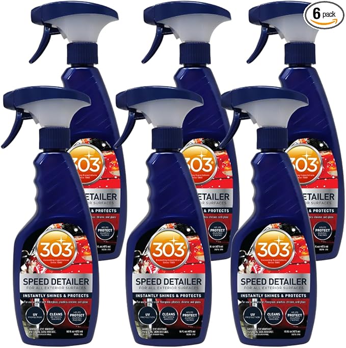 303 Products (30216-6PK) Products Automotive Speed Detailer - For All Exterior Surfaces - Instantly Shines And Protects - Cleans Between Washes - UV Protection, 16 fl oz 6 Pack
