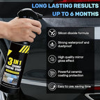 Car Quick Effect Coating Agent Spray 8.4oz, 6 Month Hydrophobic Ceramic Coating Spray for Vehicle, High Gloss Shine & Stain-Resistant Protection, DIY Friendly Car Care for Truck RV Motorcycle Boat