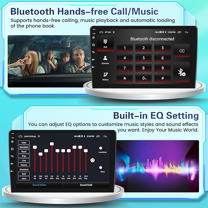 for Mitsubishi Mirage 2012-2018【2+64GB Dash kit】 Fuluku Android Car Stereo with Wireless Carplay Android Auto, 9" Touch Screen Radio Dash Kit GPS Navigation WiFi Bluetooth SWC Mic Backup Camera