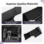 LUWU 2025 Land Cruiser Center Console Organizer - Compatible with 2024 2025 2026 Toyota Land Cruiser Accessories Under Screen Organizer Tray 2024 2025 LC250 Armrest Console Organizer