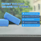 12-Pack Car Wash Sponge Non-Scratch, Microfiber Wax Applicator Pads, Ceramic Coating Foam Scrub Pads, Car Detailing Supplies for Cleaning, Waxing, Sealant & Conditioner Application