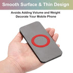 uxcell Magnetic Adapter Ring, 2Pcs Magnetic Sticker Ring ABS Universal Magnet Wireless Charging Conversion Kit for Mobile Phone Case Wireless Charger, Red