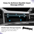 LUWU Glove Box Organizer Compatible with 2021-2025 2026 Ford F150 Accessories Passenger Side Storage Divider Partition Insert Box Glove Storage Compartment Organizer Tray ABS Materials