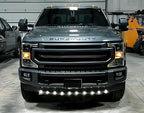 iJDMTOY 20pc Set Xenon White LED Front Bumper Valance Accent Running Light Kit/LED Air Dam Light Kit, Compatible with Dodge/Chevy/GMC HD, Ford Super Duty Trucks or Semi Trucks
