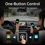 Wireless CarPlay Adapter for iPhone 2026 Upgrade, OEM-Level Stability with Lightning-Fast Instant Connection, One-Tap Device Switching, Ultra-Compact Design, for Cars with Factory Wired CarPlay