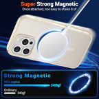 SUPFINE Magnetic for iPhone 15 Pro Case (Compatible with MagSafe) (Military Grade Drop Protection) Slim Translucent Matte Shockproof with Anti-Fingerprint Phone Case,Antique White