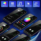 AMKI Updated 4Color Meteor Twinkle 36w Starlight Headliner Kits 900pcs 0.03in 9.8ft, 240pcs RGB Meteor Shooting Star Cable, 2 in 1 Fiber Optic Light Box RGBW Sound Activated Mode for Car& Home Decor