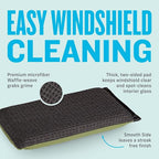 E-Cloth Windshield Haze Eraser - Interior Windshield & Car Window Cleaner Tool, Keeps Mirrors Clean, Spot Washes Inside Glass, Car Cleaning Supplies, Microfiber Sponge, Streak Free Finish - 2 Pack
