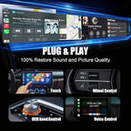 2-in-1 Mini Wireless CarPlay Adapter for Apple iPhone & Android Auto Adapter,2025 Upgrade Wired to Wireless,Plug & Play, Fast Stable Connection Car Play for iOS 10+/Android 11+,USB-A/Type-C Cable