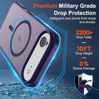 SUPFINE Magnetic for iPhone Air Case (Compatible with MagSafe)(Military Grade Drop Protection) Slim Translucent Matte Shockproof with Anti-Fingerprint Phone Cover for 17 Air,Dark Purple
