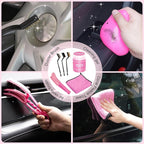 Pink Car Cleaning Kit, 25Pcs Detailing Kit Interior with 4-in-1 Power Handheld Vacuum Cleaner, Detailing Brush Set, 2-in-1 Windshield Cleaner Tool, Car Accessories for Cleaning, Gift for Women