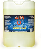 AIM Chemicals Wash N Wax Car Soap - pH neutral for cars, trucks, boats, and RVs. Protects wax and sealants. Use with foam cannon or hand wash. Ideal for detailing and cleaning supplies (AC WW5)