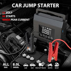 Jump Starter with Air Compressor, 4000A Car Battery Jump Starter(ALL Gas/8.0L Diesel) with 150PSI Tire Inflator 12V Car Battery Jump Power, 15000mAh PowerBank With LED Light, with Type-C Quick Charge.