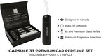 Car Perfume Diffuser, (UPGADED) Air freshener, Waterless Diffuser, Smart Ultrasonic Air Freshener with 6 Premium Fragrances, Automatic (On/Off), Car Gift for Men and Women (Black)