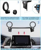 Car Phone Holder for Honda Odyssey 2018 2019 2020 2021 2022 2023 2024 Accessories Apply to 8 Inch Touch Screen Fixed Clip MagSafe Passenger Cell Phone Mount Handsfree 360° Rotation