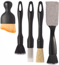 5PCS Car Detailing Brush Set with Car Cleaning Gel Car Cleaning Brushes,Car Dust Brush,Car Interior Detailing Brush for Vehicle Cleaning,Car Accessories for Truck, SUV, Interior