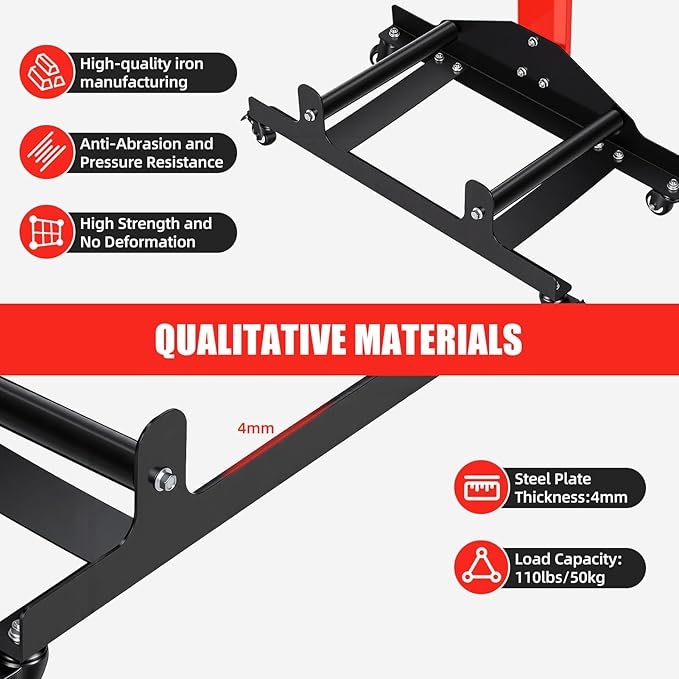 Rolling Wheel Detailing Stand with 4 Casters, Car Wheel Cleaning Stand, Heavy-Duty Tire Cleaning Stand 3-Way Rotating Rollers for Ceramic Coating Tire Shine