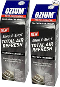 Ozium Air Sanitizer, 2 oz Car Fogger: Single-Shot Smoke Odor Eliminator & Car Air Freshener (That New Car Smell, 2 Packs)