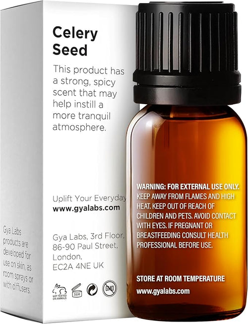 100% Pure Celery Seed Essential Oil - 0.34 Fl Oz - Celery Seed Oil for Hair, Skin, Diffuser, Aromatherapy & DIY Candle Making Scent