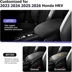 LUWU 2026 HR V Center Console Cover Hidden Storage Box Compatible with 2024 2025 2026 Honda HR-V Accessories Silicon Material 2026 HRV Armrest Cover Center Console Hidden Organizer Box (2 in 1 Design)