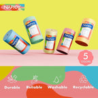 Napjoy Microfiber Cleaning Cloth Roll, 75PK Easy Tear Away Reusable Paper Towels, 12" x 12", Lint-Free and Scratch-Free with Patented Fiber Technology Microfiber Towel Roll, Pink