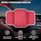Car Center Console Cover, Leather Comfort Armrest Cover with 2 Storage Bag, Interior Car Accessories Universal Car Arm Rest Cover Pad for Car Decoration and Storage, Fit for Most Vehicle (Red)