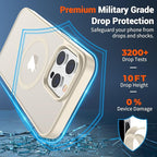 SUPFINE Magnetic for iPhone 14 Pro Case (Compatible with MagSafe) (Military Grade Drop Protection) Slim Translucent Matte Shockproof with Anti-Fingerprint Phone Case,Antique White