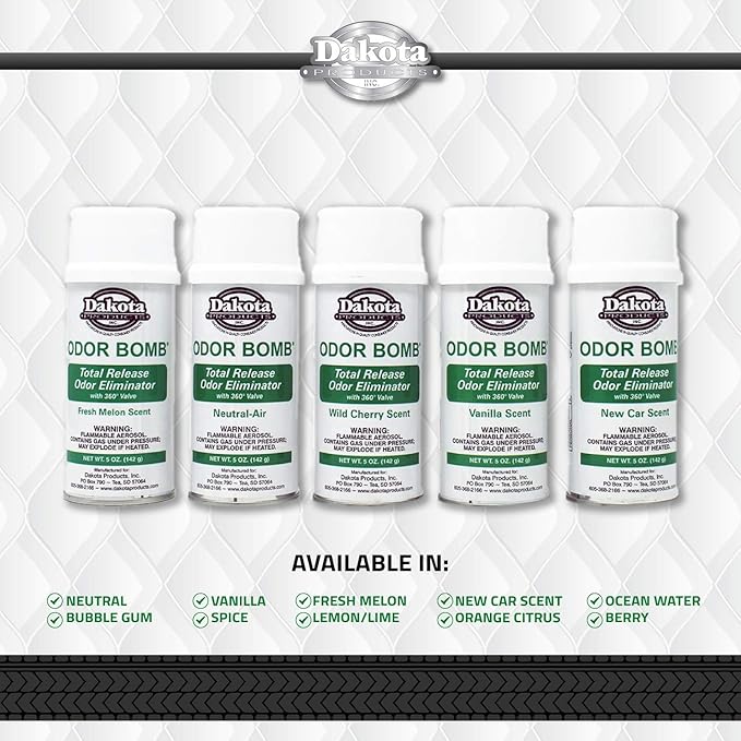Odor Bomb Odor Eliminator for Home, Car Scent Bomb, Car Deodorizer & Musty Smell Eliminator For Home & Business, One Time Total Release, 5 oz, 3 Pack