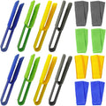 Microfiber Window Blinds & Car Vent Cleaner Set, 8 Brushes with Extra Washable Covers, 4.7-Inch Long, Multi-Color Tool for Cleaning