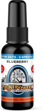 BluntPower (Blueberry, 3 Pack) Concentrated Air Freshener - Premium Oil Based Air Freshener Spray For Home and Car - Long-Lasting Bathroom Spray, Car Freshener, & Odor Eliminator Spray