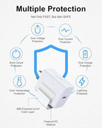 iPhone 16e 17e Charger Fast Charging for iPhone 17Pro Max/17e/17/16/16e/16Pro/15/15Pro, 20W Fast USB C Power Adapter with 6Ft USB C Charging Cable Cord, Type C Charger Block Wall Cube for Apple iPad