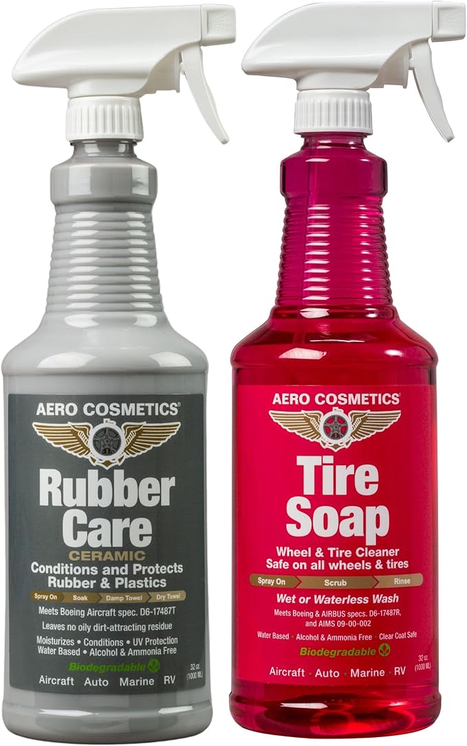 Tire Soap Degreaser & Rubber Care Tire Dressing Bundle 32oz