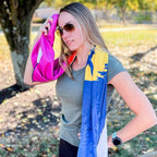 Gone For a Run Car Seat Towel Cover – Hooded Moisture-Wicking Microfiber Seat Protector – 30" x 60" – for Runners and Outdoor Enthusiasts – Happy Hour