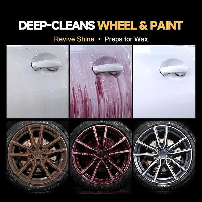 toretark Iron Remover, Fallout & Iron Remover for Car Detailing, Fast Removal Brake Dust & Rust and Wheel Cleaner, Safe for All Vehicle Paint & Wheels, Tire Shine and Preps for Wax (16oz)