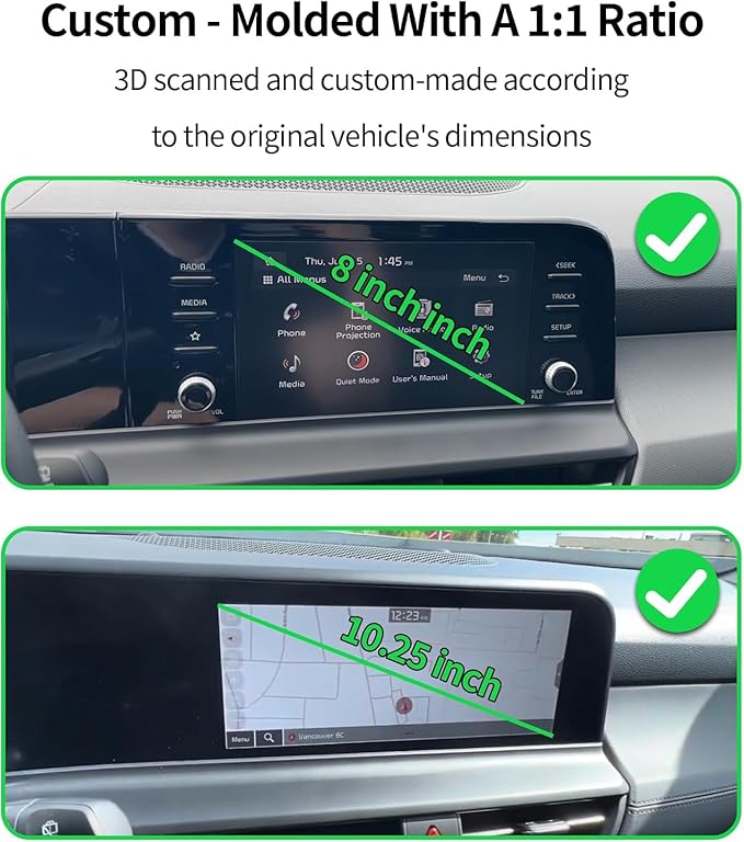 Car Phone Holder for Kia Seltos 2024 2025 Accessories Apply to 8/10.25 Inch Touch Screen Fixed Clip Magnetic Cell Phone Mount Hands-Free 360 Degree Rotation