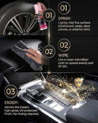 Car Interior Detailer & Protectant, 3-in-1 Car Interior Cleans, Restores & Blocks 99% of UV Rays | Non-Greasy Anti-Static Shield Repels Dust | Factory Shine for Leather, Plastic & Vinyl (1 Pack)
