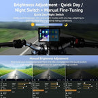 5" Motorcycle CarPlay Wireless for Apple CarPlay & Android Auto,W522 Car Play Motorbike Waterproof Touch Screen with Dual Bluetooth,GPS Navigation,Siri/G-Assist,EQ,USB/Hardwired Power Supply