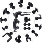 Dash Cam Sun Visor Mount Holder/w Various Joints for Yi/Rexing/Falcon/Z-Edge/Old Shark/VANTRUE/Rove/AUKEY/APEMAN/KDLINKS/WheelWitness/Transcend/TaoTronics (99% On-Dash Cameras Suitable)