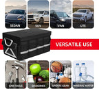 Trunk Organizer Wiith Lid For SUV, Truck, Car Trunk Organizer, Large, Black, 4-Compartments With Handle