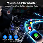 Wireless CarPlay & Android Auto Adapter: 2026 Upgraded Mini Plug & Play CarPlay Dongle - Convert Wired to Wireless - Fast Stable Connection, No Delay for for iOS 10+ & Android 11+, 2017+ Cars