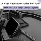 LUWU for 2025 Charger Dashboard Storage Tray 2024 2025 2026 Charger Daytona R/T Scat Pack 12.3-inch Behind Screen Organizer Center Console Display Box Dash Tray Charger 2026 (Only for 12.3" Screen)