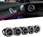Turbine Air Vent,LED Front Turbine Ambient Light,5pcs Air Vent Ambient Light Kit Replacement Compatible for Benz C GLC Class W205 X253 2015 2018