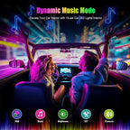 Yilaie Car Lights Interior, Multcolor RGB Interior Lights with APP Control and Music Sync, USB Under Dash Lighting Kit with Charger Dc 5v, Car Accessories for Women