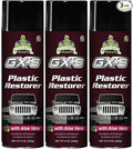 GX-3 Plastic Restorer – Black Plastic Restorer for Cars & Automotive Trim Restorer – Interior Car Cleaner & Exterior Faded Plastic, Vinyl & Rubber Renewer with Aloe Vera 3PK (8 fl oz)