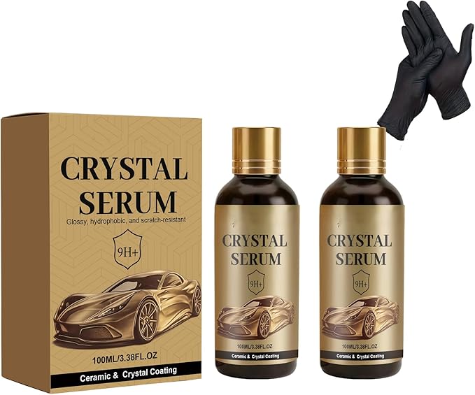 PTZ Crystal Serum – Advanced Graphene Ceramic Coating for Cars,9h Graphene Coating for Auto Car Detailing, Nano Coat Restore for Paint (2set)
