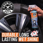 Chemical Guys TVD113 Tire Kicker Sprayable Extra Glossy Tire Shine (For Rubber, Vinyl & Plastic) Safe for Cars, Trucks, Motorcycles, RVs & More, 128 fl oz + ACC151 Heavy Duty Spray Bottle, 16 oz.
