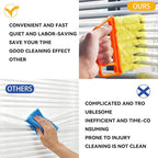 2 Pcs Blinds Cleaner Duster Tool 7 Finger Microfiber Washable Mini Window Dusters for Cleaning Dust Remova for Window Air Conditioner Vent Fans Venetian Shades Wood Blinds Dust Dirt