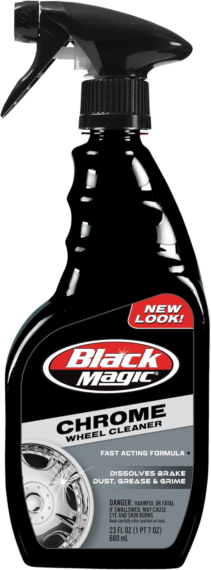 Black Magic 120005 Chrome Wheel Cleaner, 23 oz.