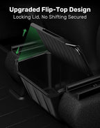 Zanch Tesla Trash Can, Multi-Use & Easy to Clean, Rear Center Console Organizer Designed for Model Y (2020-2025), Tesla Model Y Accessories 2025 [Not fit for New Model Y Juniper] - Hinged Lid